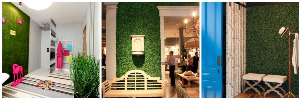 Grama sintética na parede - Decoração com criatividade