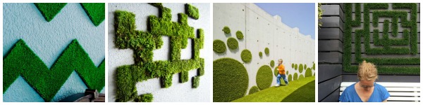 Grama sintética na parede - Decoração com criatividade